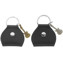 2Pcs Porta Palhetas Para Guitarra Couro Com Estojo Organizador