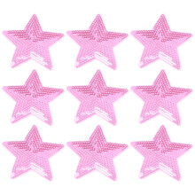 10 Unidades Lantejoulas Bordadas Adesivas Rosa