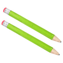 2St Grote Potloden Groen Met Gum Voor Schrijven En Tekenen