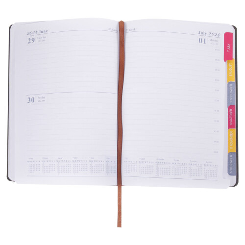 English Notebook Planner 2024 Monthly Daily Bloco Escritório
