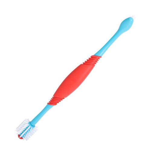 2Pcs Escova De Dentes Para Animais De Cabeça Com Flexível 2