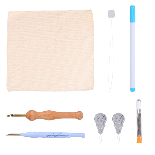 Conjunto De Kits De Ponto Cruz Com Agulha E Ferramentas 1