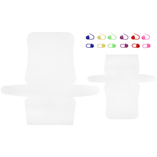 Conjunto Bolsa De Tricô Kit DIY Folhas Plástica Artesanato 2