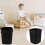 Small Plastic Trash Can Black 1set 11.4x9.1x8.9in 5