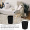 Small Plastic Trash Can Black 1set 11.4x9.1x8.9in 11