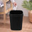 Small Plastic Trash Can Black 1set 11.4x9.1x8.9in 7