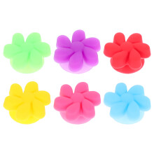 6Pcs Silikon Drycksmarkörer Vinglasmarkörer Vincharms Blomformade