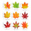 270 pcs décorations automne érable en avec colle 2