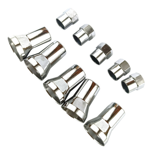 2 Set Ventilförsedda Hylsor Och Lock För Bil Lastbil Däckventiler Kit