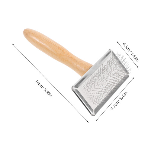Stickfästborste Med Trähandschake För Hantverk Och DIY 1