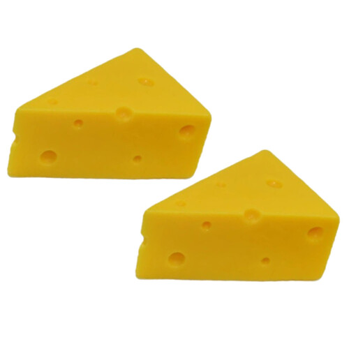 2Pièces Accessoires Fromage Artificiel Décor Jaune Réaliste