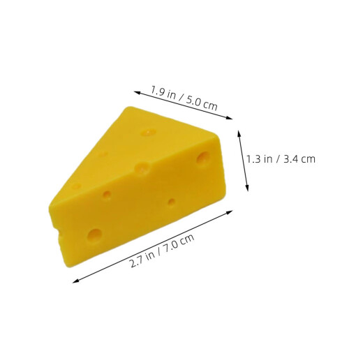 2Pièces Accessoires Fromage Artificiel Décor Jaune Réaliste 1
