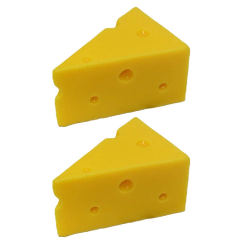 2Pièces Accessoires Fromage Artificiel Décor Jaune Réaliste 2