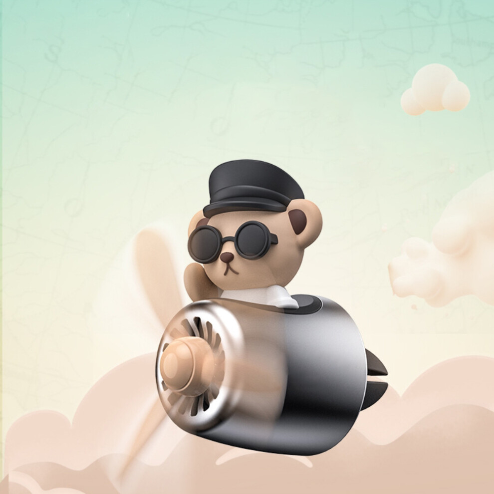 Cute Bear Duck Pilot Car Air Freshener, 6X52x53mm, Pp+Silicone 5061357274211