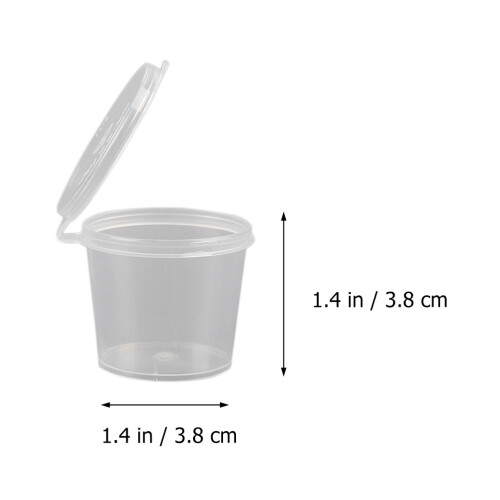 Juego De 200 Descartables Transparentes Para Salsa 1