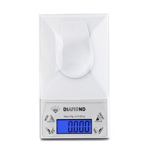 Digital Jewelry Scale 0.001g Silver Backlight LCD Pocket Scale