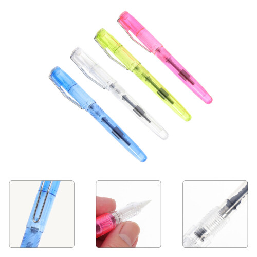 4 Pièces Stylos Plume En Plastique Pour 1