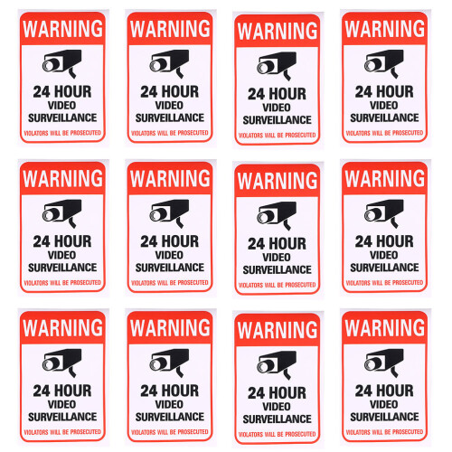 20 Pièces Autocollants De Surveillance 24/24 1