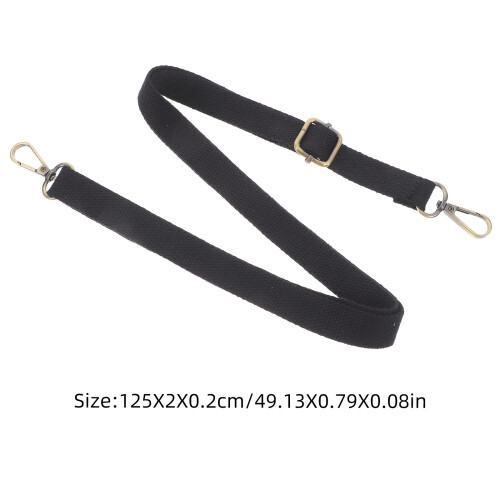 Cinghia Regolabile 125 Cm Staccabile Per Borse A Tracolla Nera 1