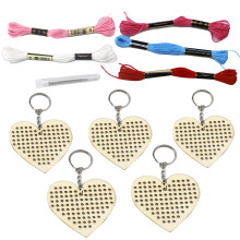 5 Pezzi Set In Legno Forma Cuore Con