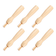 6 Pezzi Impugnature In Legno Per Ago Per Strumenti Portatili