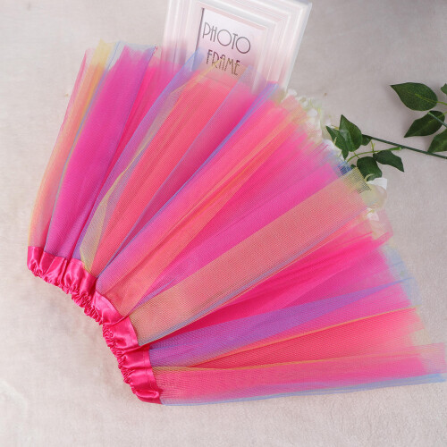 Gonna Tutù In Tulle A Rete Stampata Per ( Rosa) 2