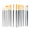 13Pcs Nylon Painting Brushes Wood Handle Assorted Colors Drawing Set 1