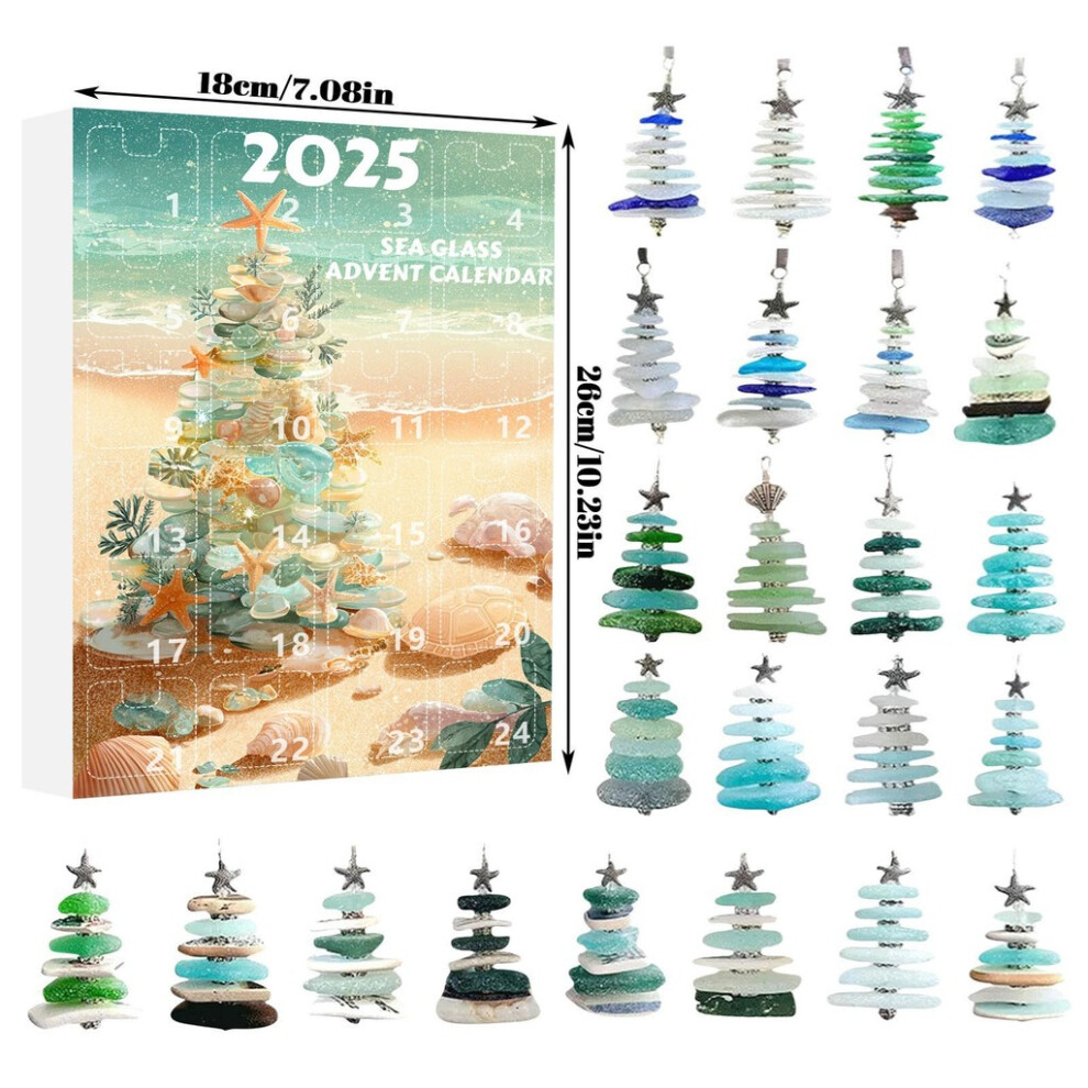 (StyleF) Tree Sea Christmas Glass Style Advent Calendar Blind Box Countdown 24 Day-image-OPC-PMNFRYN-NEW