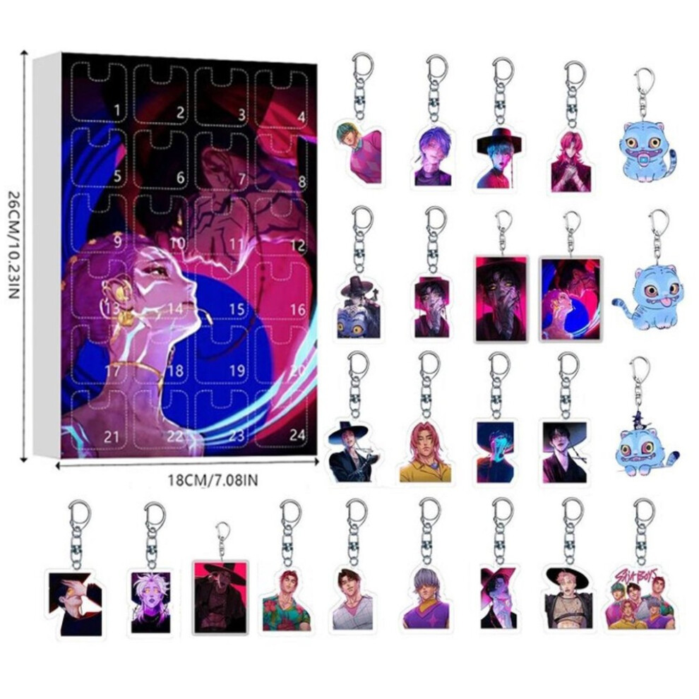 (Style D) Kpop Hunters Demon Holiday Advent Calendar Acrylic Keychain Backpack Fans Charm-image-OPC-PMNFSKM-NEW