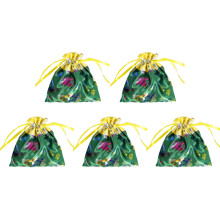 5 Pcs Christmas Cookie Gift Bag Treat Bags For Gift-Green