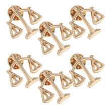 6Stk Metall Brosche Gold Anstecker Gericht Pin