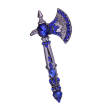 Axt Brosche Pin Vintage Tomahawk Glänzender Strass Für Damen Herren