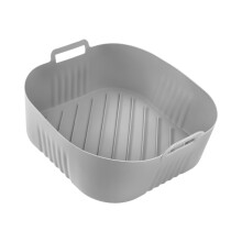 Air Frying Machine Liner Silicone Liner Reusable Basket-grey