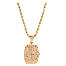 Stylish Hip-Hop Ziffernblatt Anhänger Kette Halskette