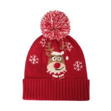 All-match Elk Knitted Hat Santa Claus Beanie Hat Wool Hat-Elk
