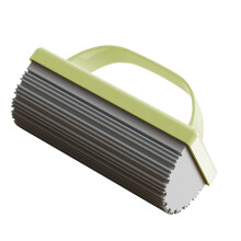 Compact Mini Handheld Cleaner Sponge Mop with Handle for-Green