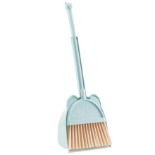 Kids Pretend Play Cleaning Set Broom and Dustpan with-Blue