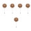 5St Decoratieve Lapel Pin, Bloemaccessoire Herenkostuum 4