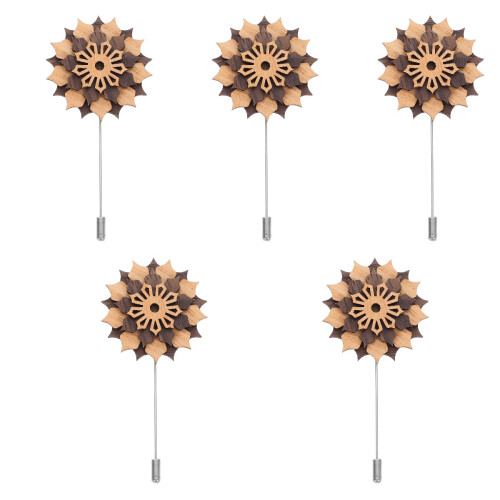 5St Decoratieve Lapel Pin, Bloemaccessoire Herenkostuum 2