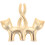 1 Set 2 Stuks Goudkleurige Sieradenhouders 9