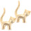 1 Set 2 Stuks Goudkleurige Sieradenhouders 11