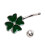 2 Navelring Menselijk Lichaam Piercing Sieraden Klaverblad 1