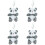 4 Stuks Panda Sleutelhanger Tas Charme Accessoire 7