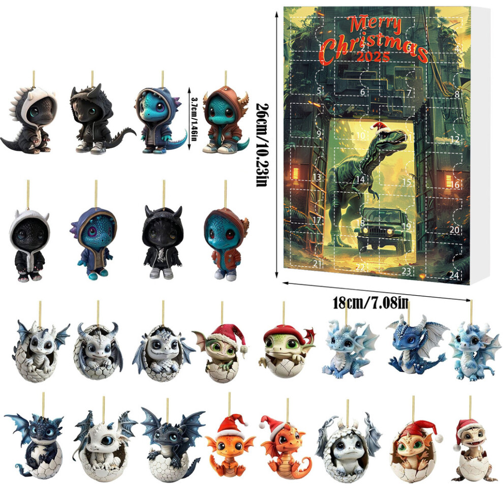 (Style N) Holiday Blind Christmas Box Featuring Dragon Baby Acrylic Seasonal Ideas Gift-image-OPC-PMNFZYF-NEW