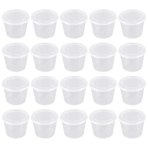 50 Unidades 40 Ml Desechables De Plástico Transparente Con