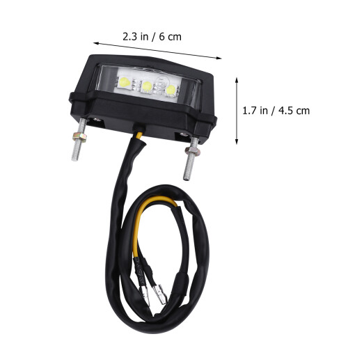 1 Luz Matrícula Motocicleta Negro 1