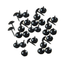 300 Unidades Chinchetas Vintage Negras Redondas Con Cabeza De Plástico