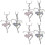 6 Pièces Pendentif Ballerine Danseuse Ballet 8