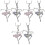 6 Pièces Pendentif Ballerine Danseuse Ballet 5