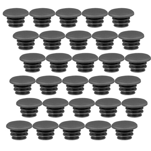 30 Pièces Bouchons De Guidon 22 Mm Pour Route (Noir)